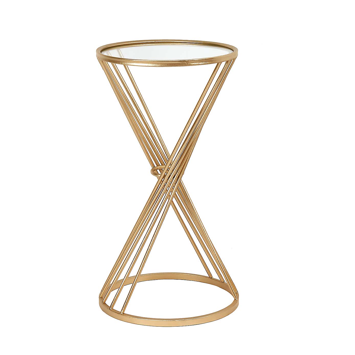 Pacific Liberty Side Table, Iron & Glass