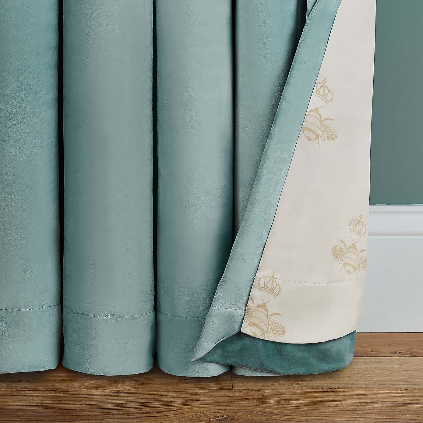 Dorma Burford Blackout Velvet Pencil Pleat Curtains