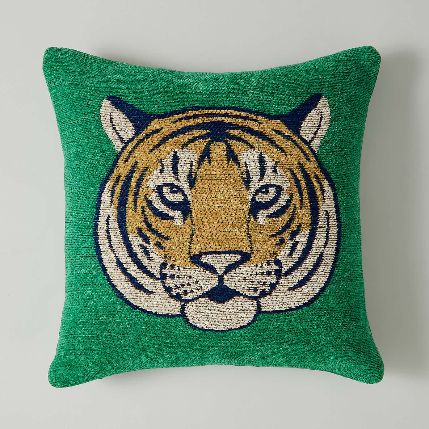 Woven Chenille Tiger Cushion