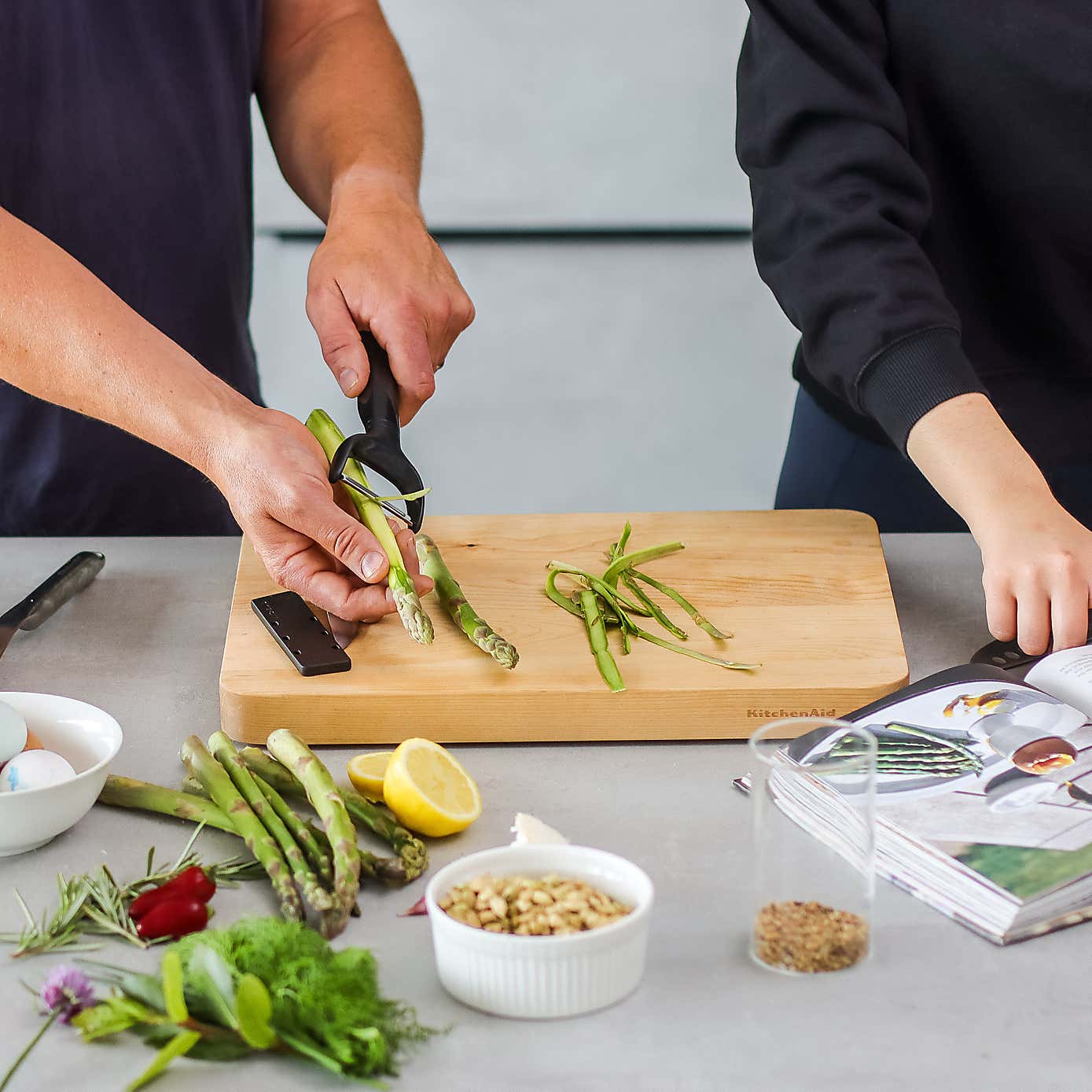 KitchenAid Gourmet Butchers Block Chopping Board with Handles