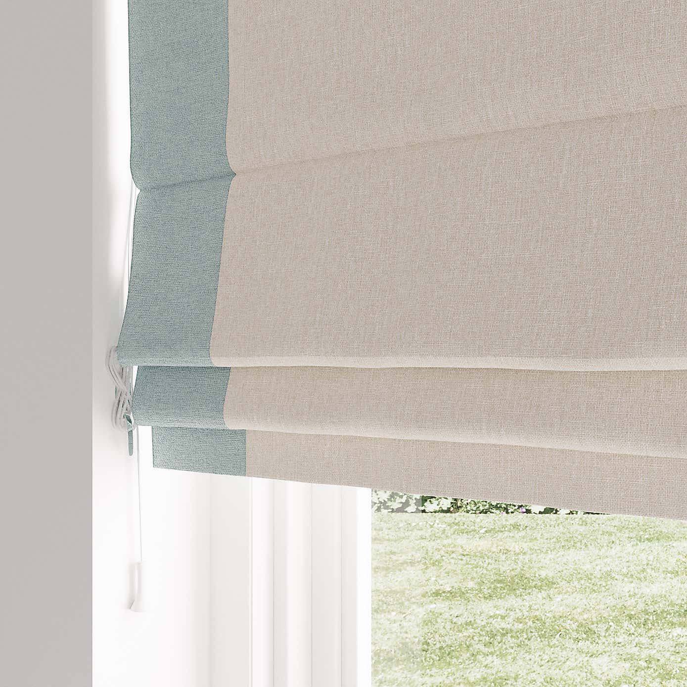 Luna Bordered Blackout Roman Blind