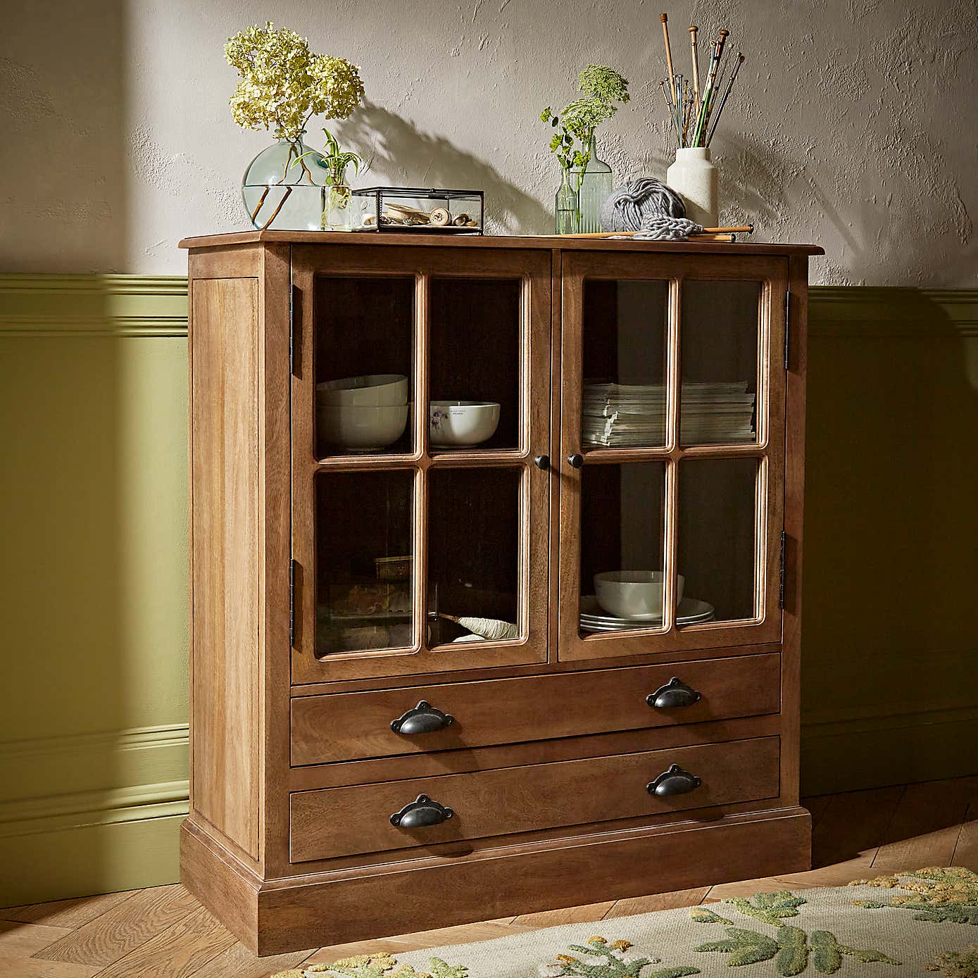 Tall Glazed Display Cabinet