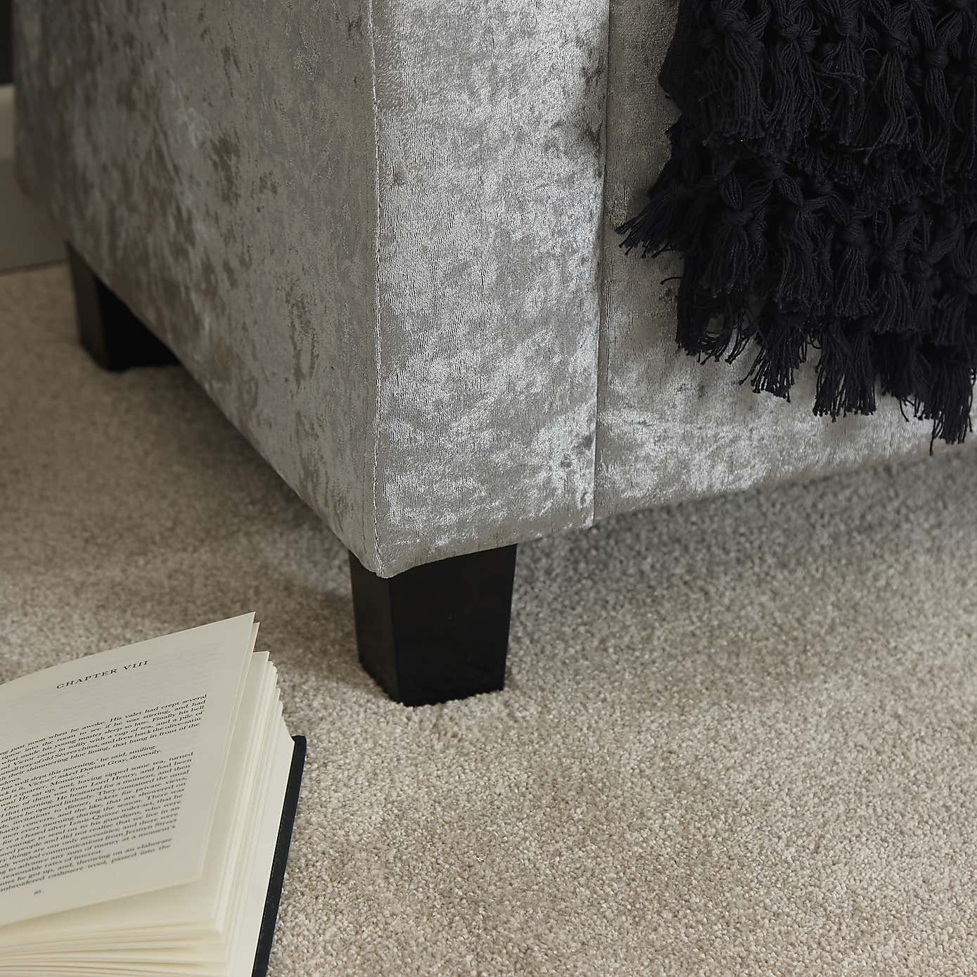 Verona Crushed Velvet Ottoman Window Seat