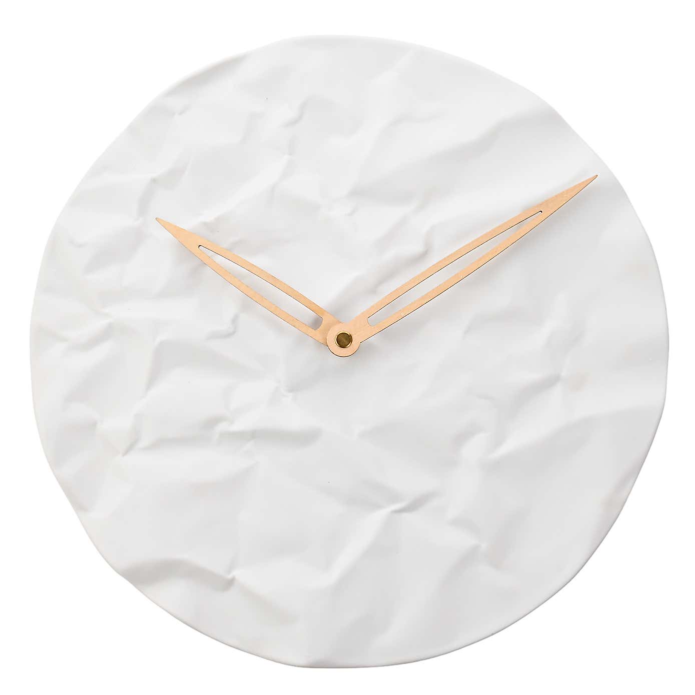 Interval Crumple Texture Porcelain Wall Clock