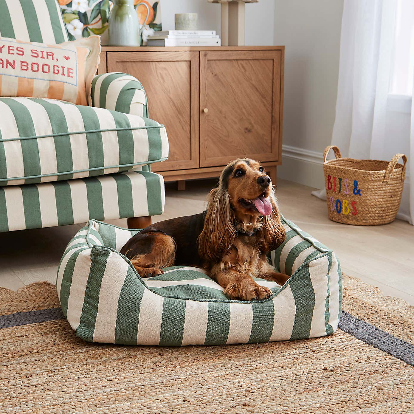 Beatrice Stripe Box Pet Bed