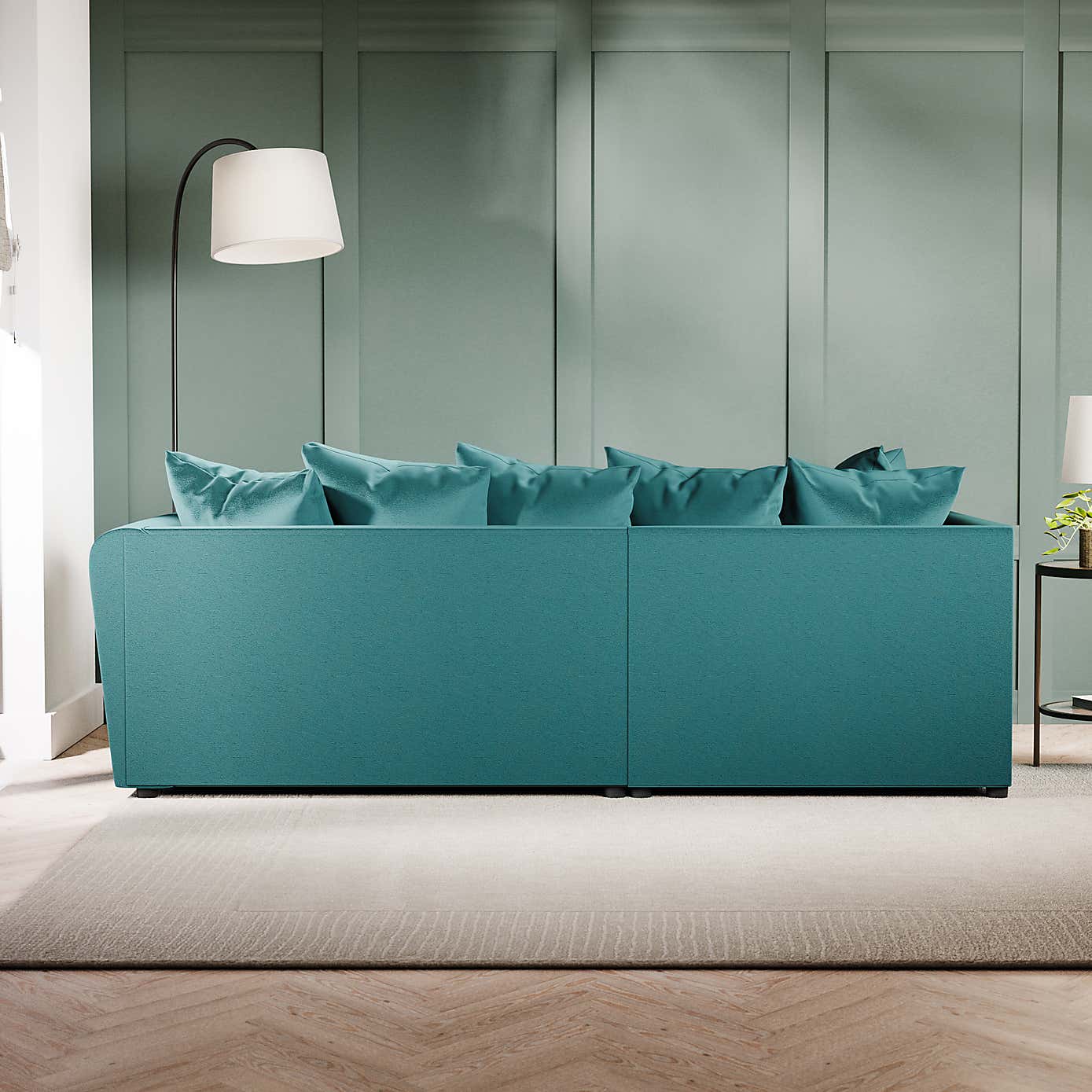 Blake Curved Arm Opulent Velvet Corner Chaise Sofa