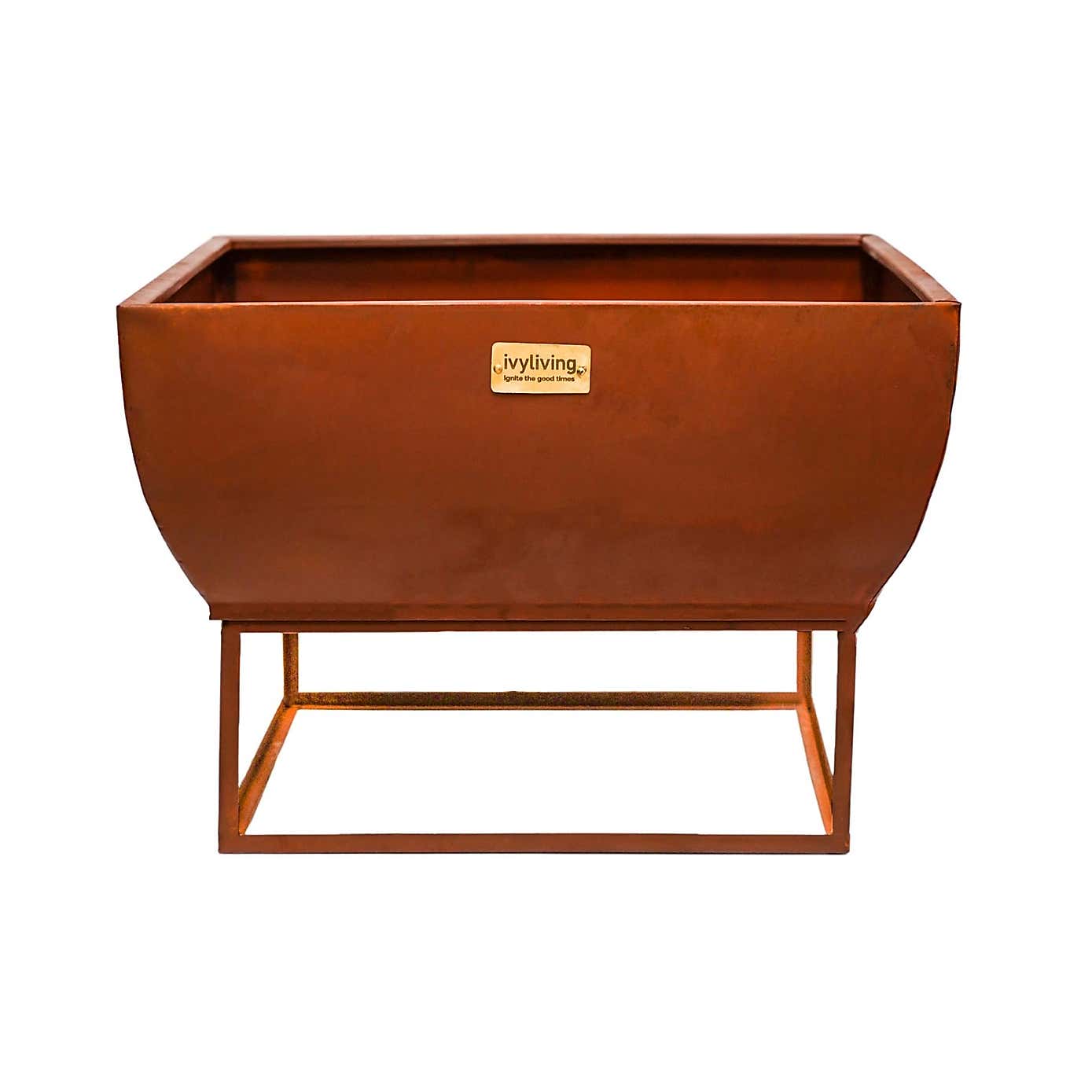 Outdoor Windermere Rust Iron Firebowl