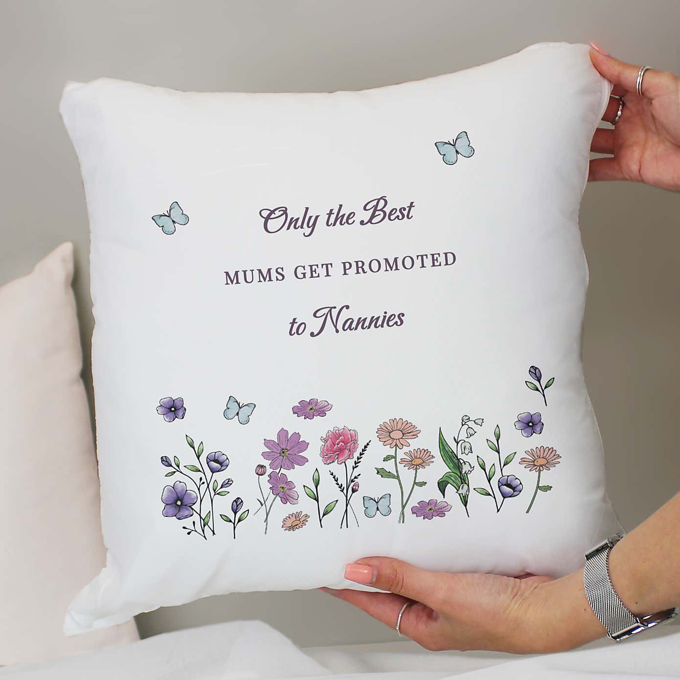 Personalised Wild Flowers Square Cushion