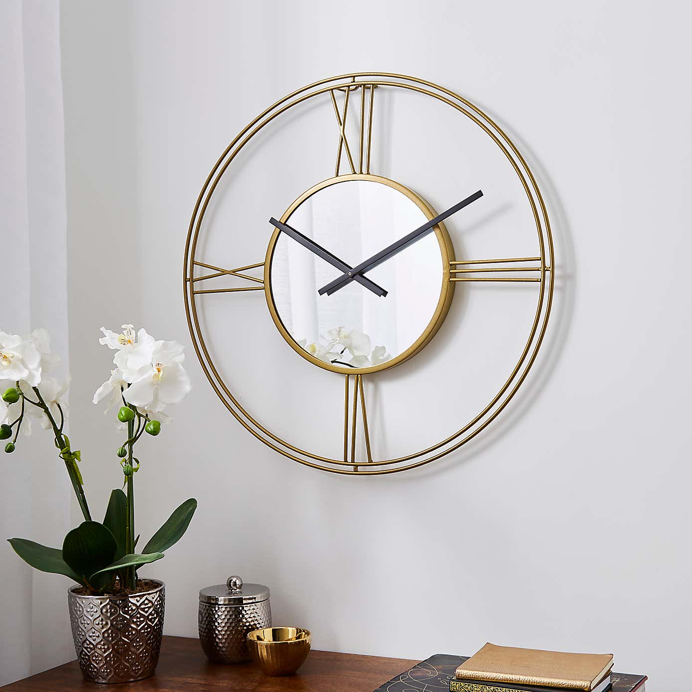 Indoor Outdoor Luxe Gold Clock 60cm