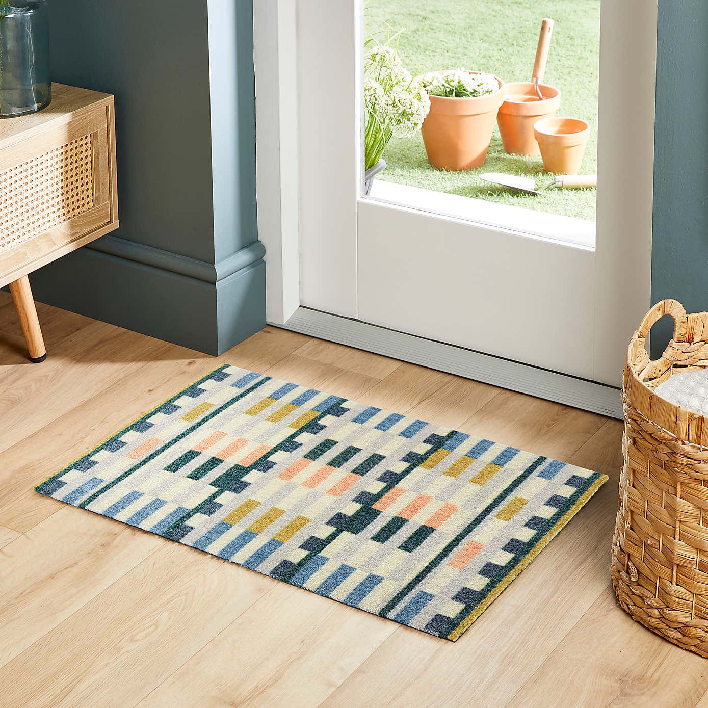 Marvel Printed Checked Washable Doormat