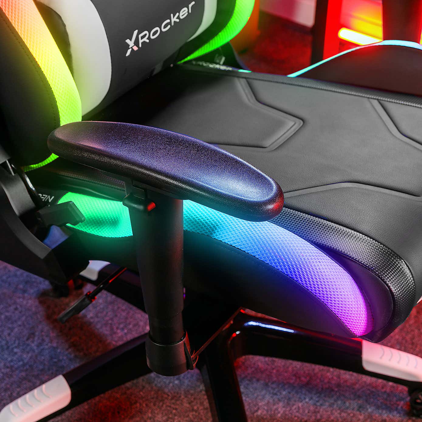 X Rocker Agility Sport RGB Office Gaming Chair with Neo Motion Sync LED