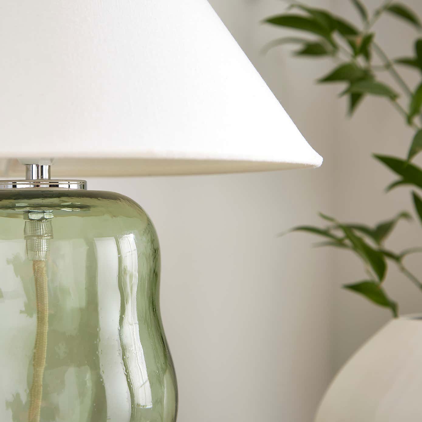 Phoebe Abstract Glass Table Lamp