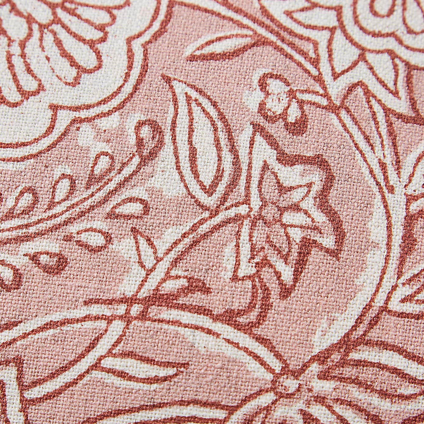 Woodblock Floral Cushion Cover