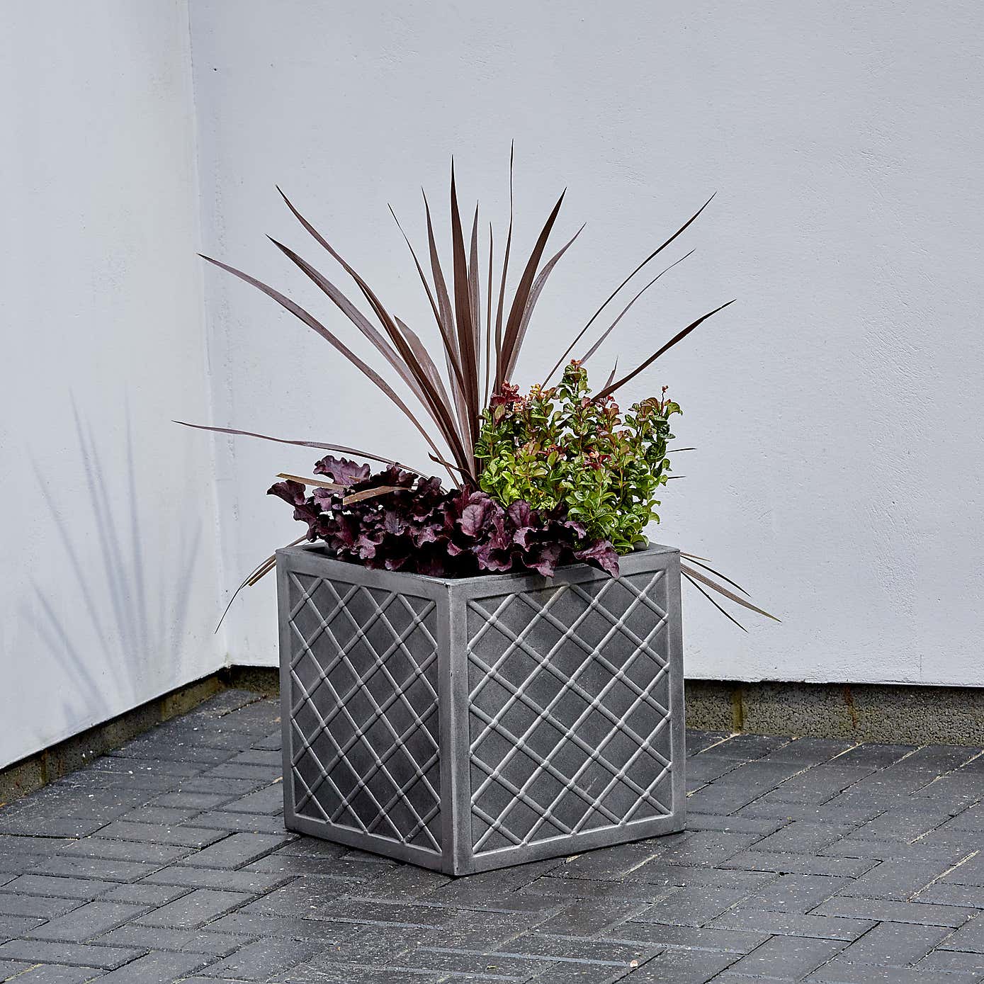 Square Grey Lazio Planter