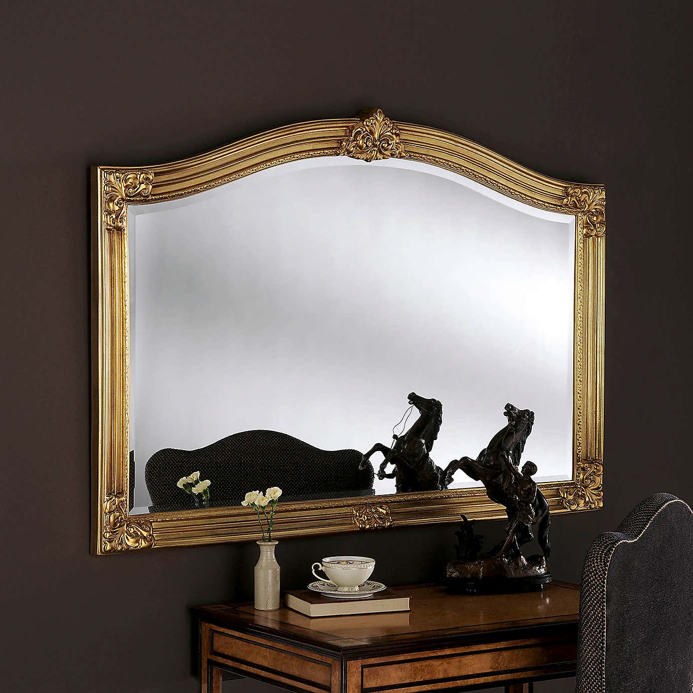 Yearn Arched Overmantel Wall Mirror