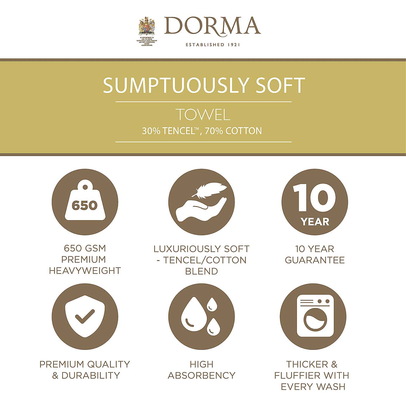 Dorma Sumptuously Soft TENCEL™ Cotton Towel