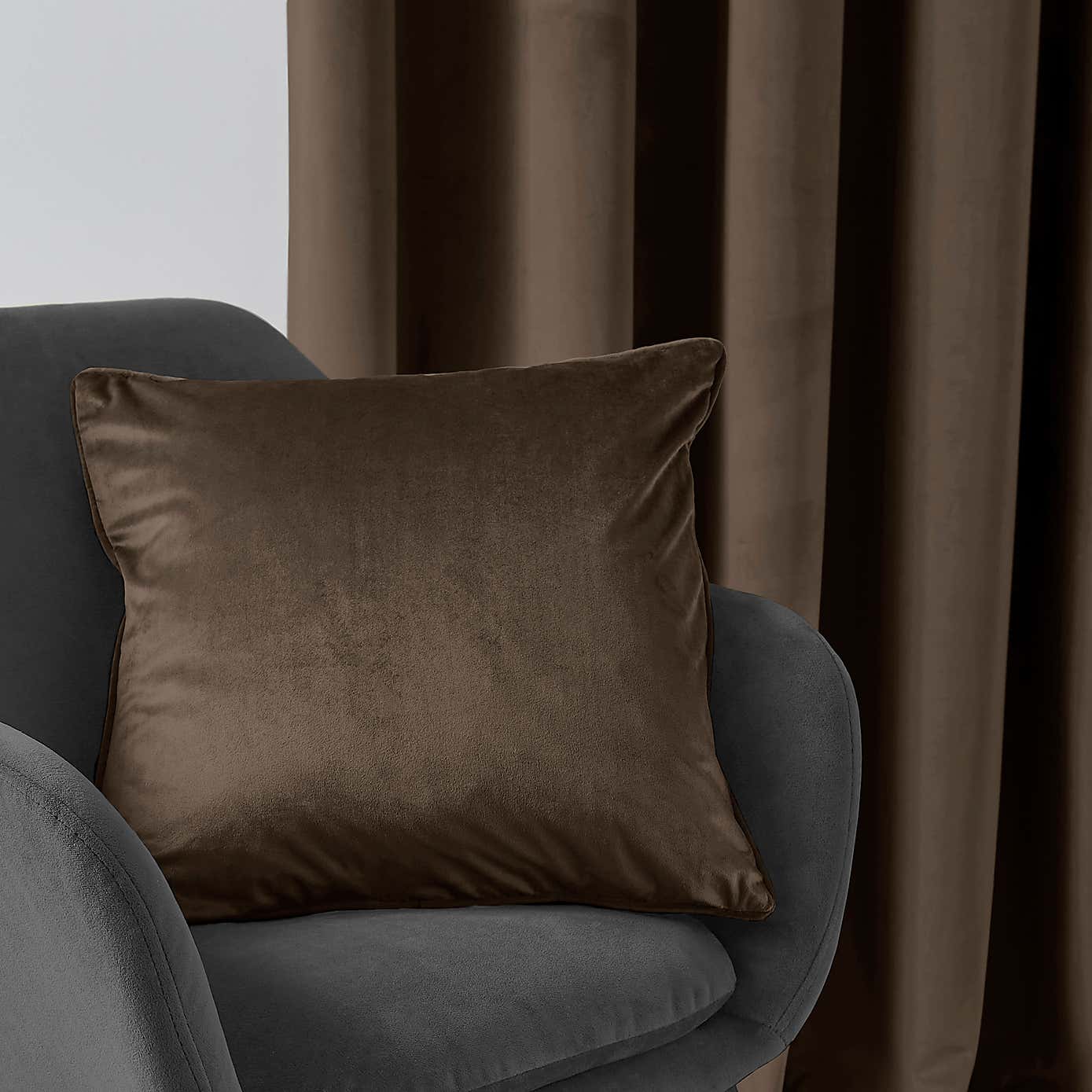 Recycled Velour Eyelet Curtains