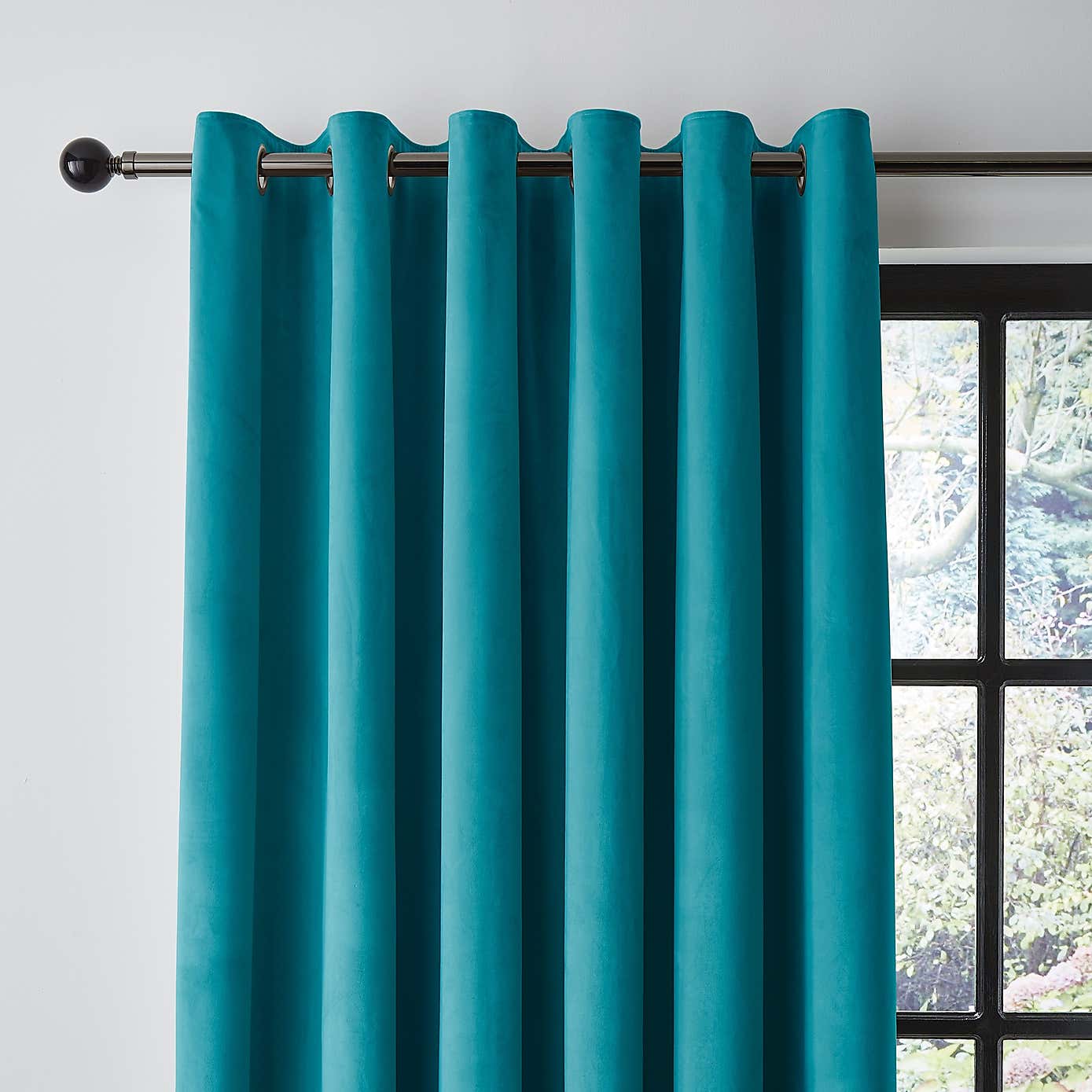 Recycled Velour Eyelet Curtains