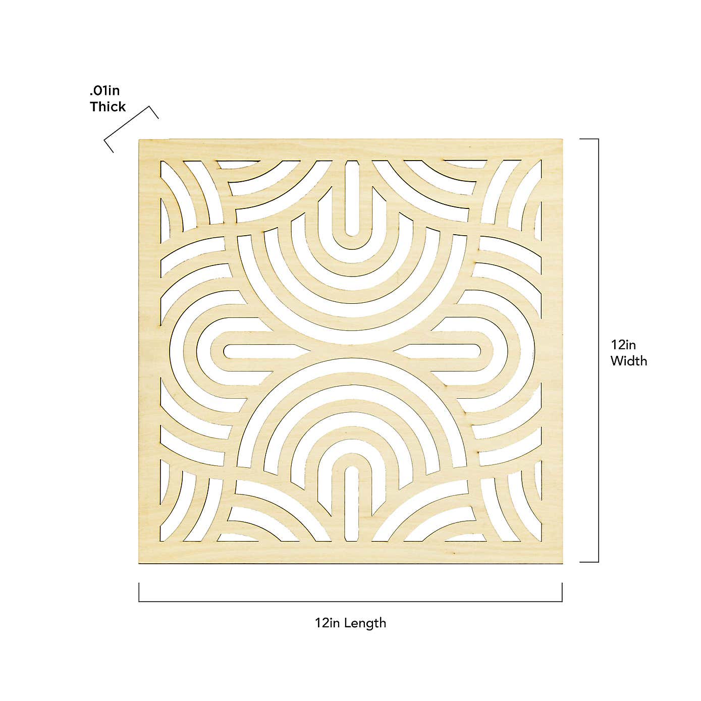 Decorative Curves Wooden Tiles