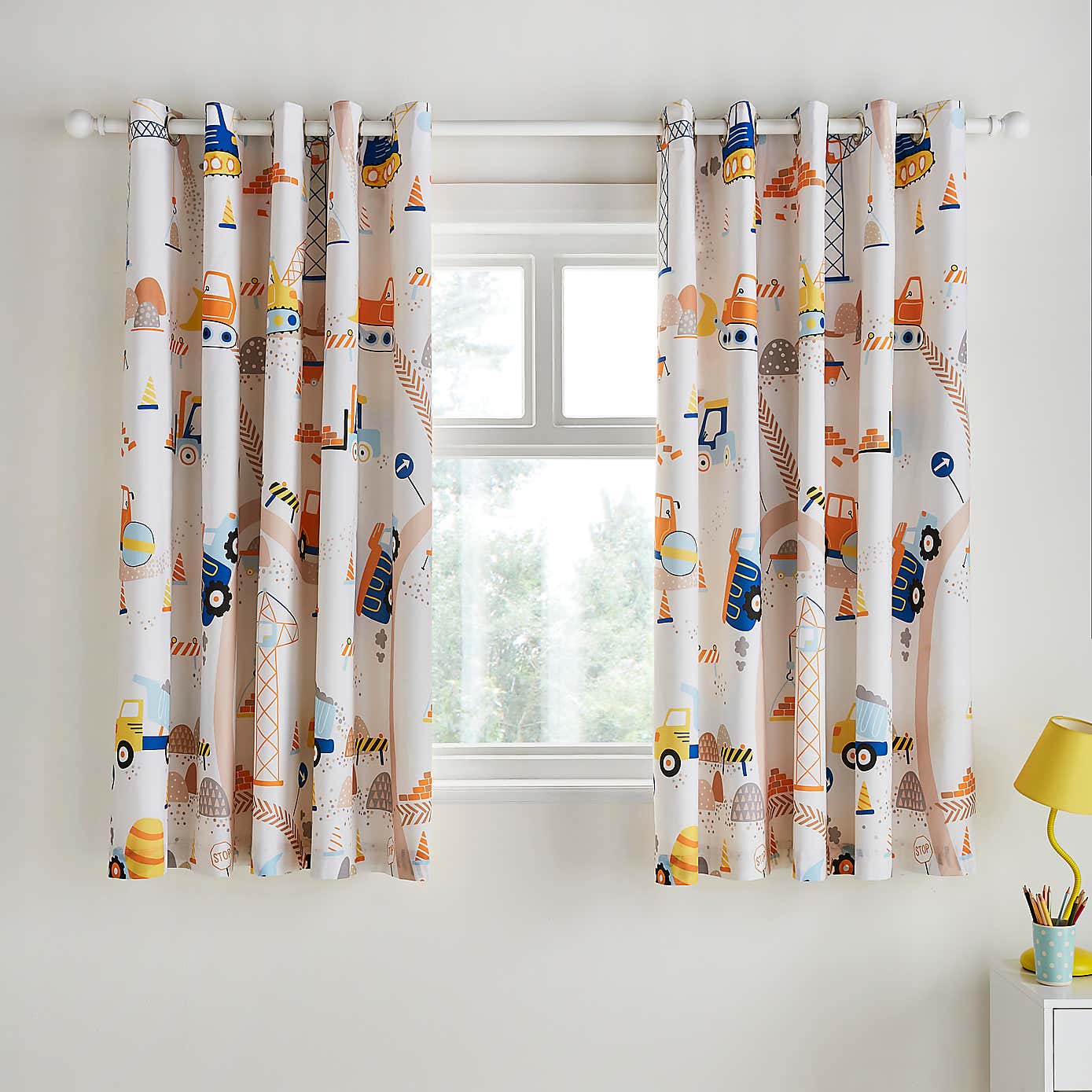 Trucks & Diggers Blackout Eyelet Curtains