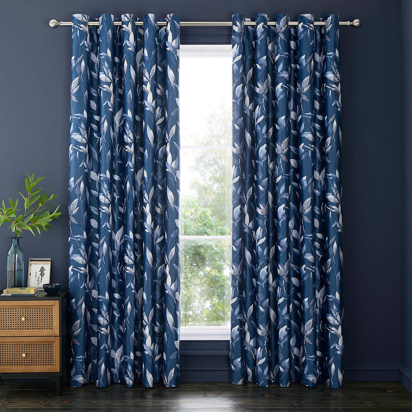 Zen Velour Blackout Eyelet Curtains