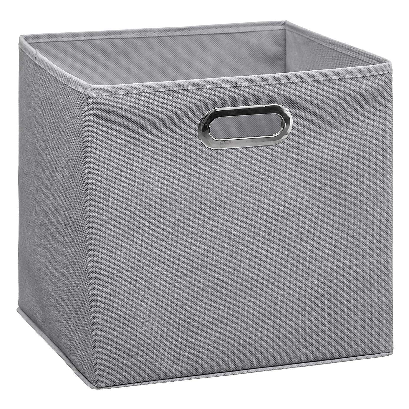 Mix and Modul Set of 2 Linen Effect Cube Storage Boxes