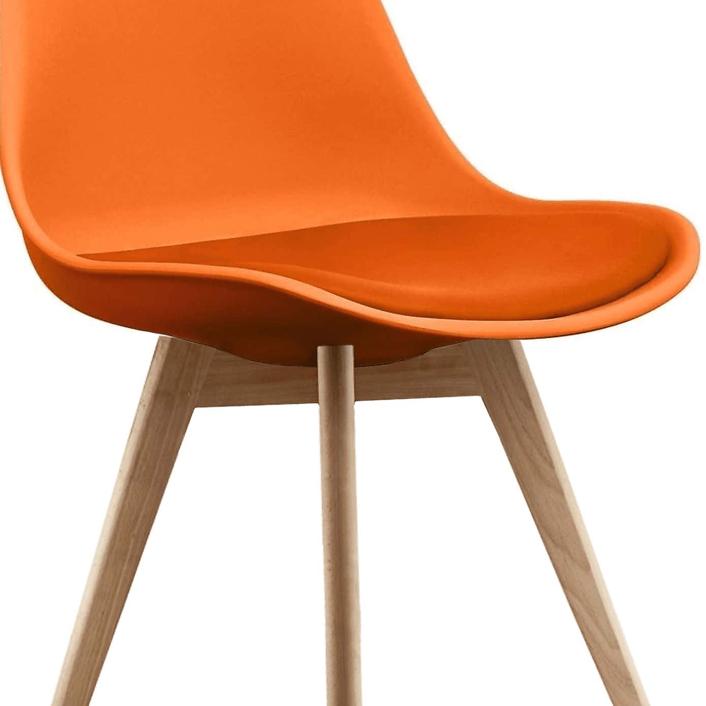 Fusion Living Soho Plastic Dining Chair with Squared Legs