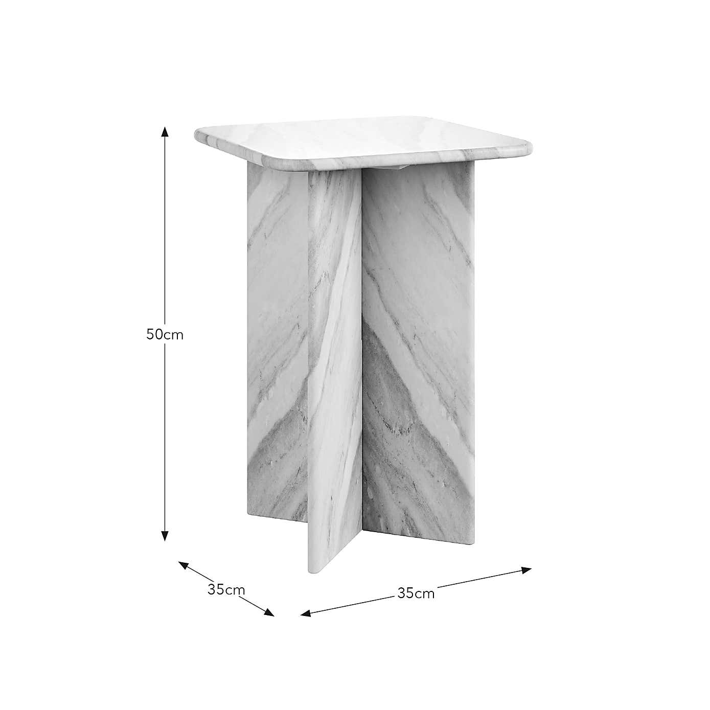 Lana Marble Tall Side Table