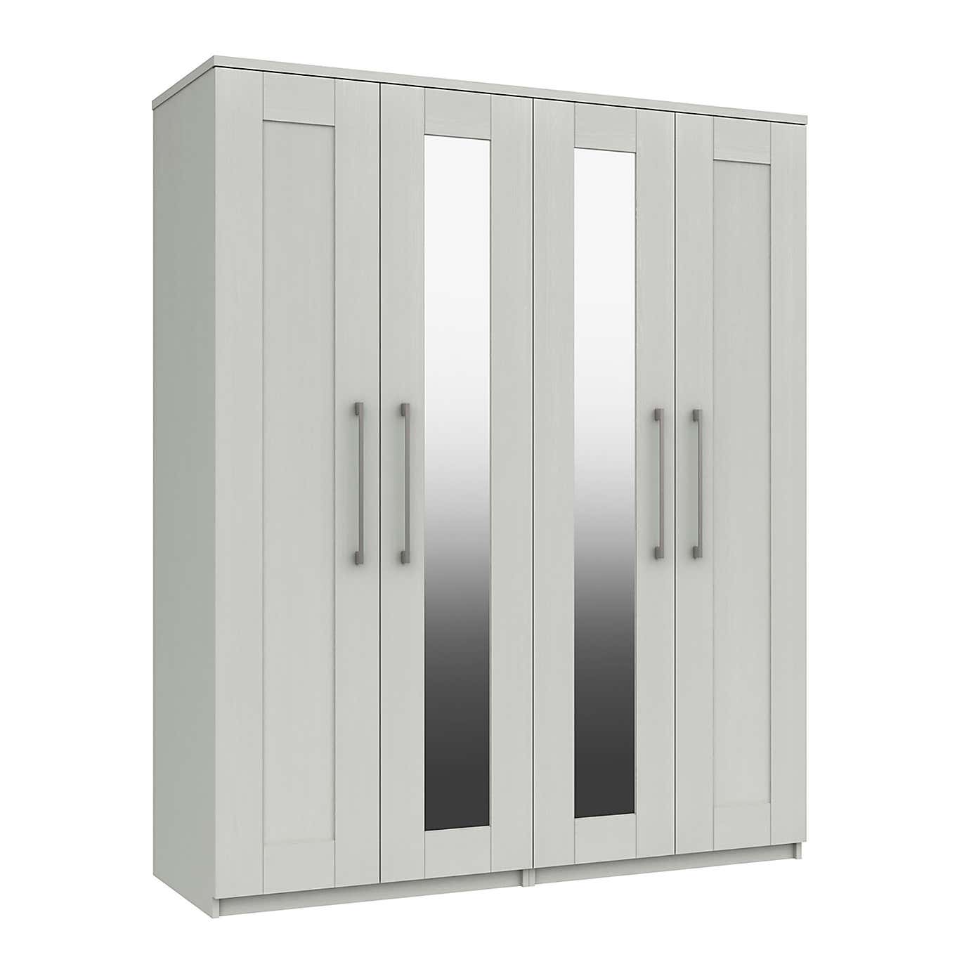 Ethan 4 Door Wardrobe, Mirrored