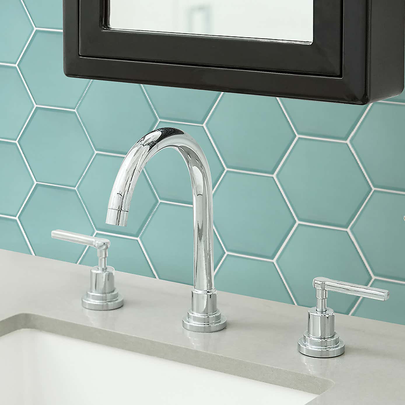 InHome Self Adhesive Backsplash Hexagon Tiles