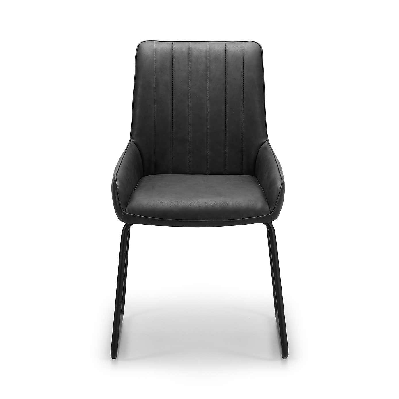 Soho Set Of 2 Dining Chairs, Faux Leather