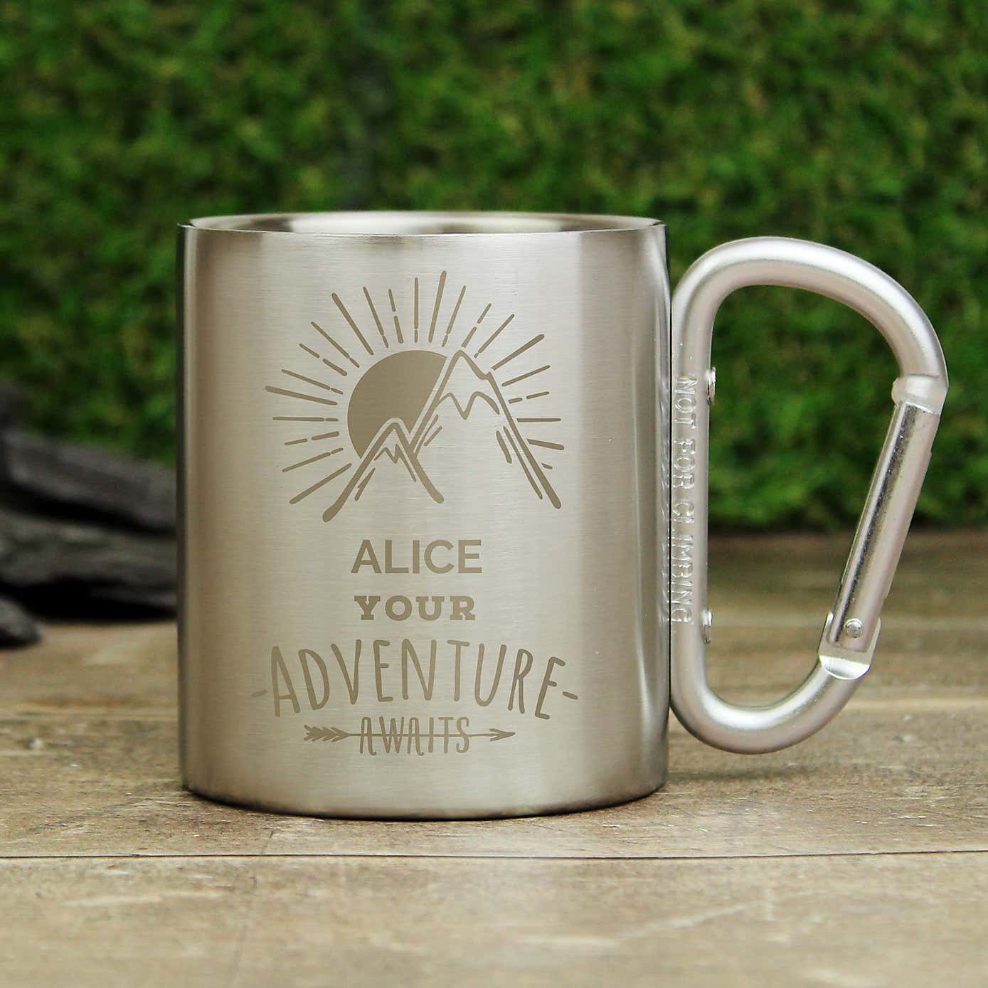 Personalised Adventure Awaits Stainless Steel Mug