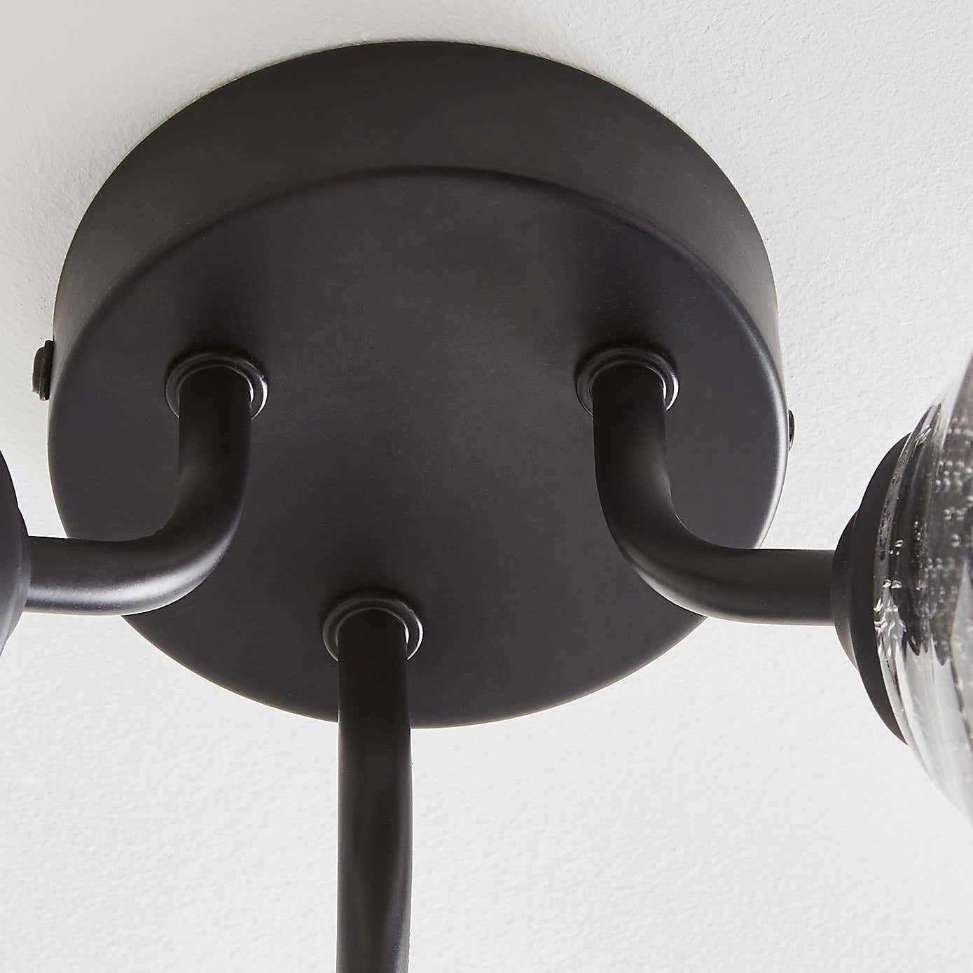 Lenny 3 Light Semi Flush Ceiling Fitting