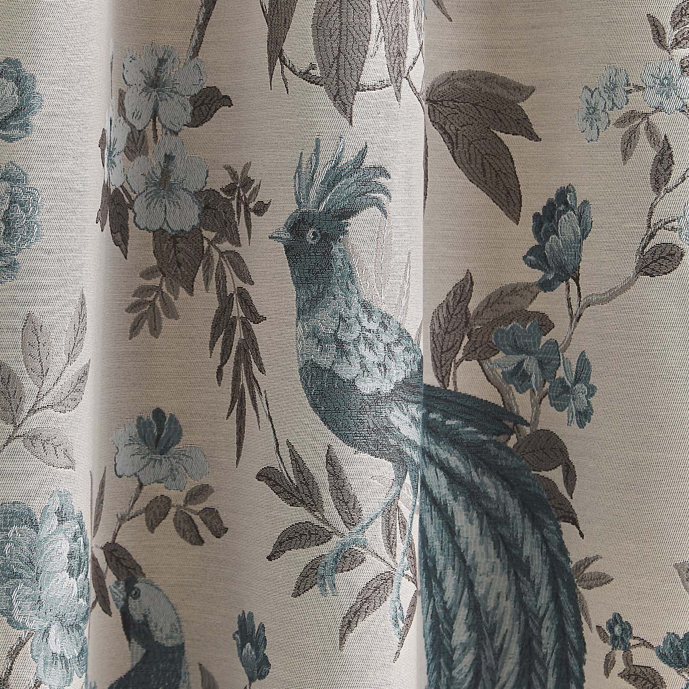 Palace Birds Jacquard Duck Egg Eyelet Curtains