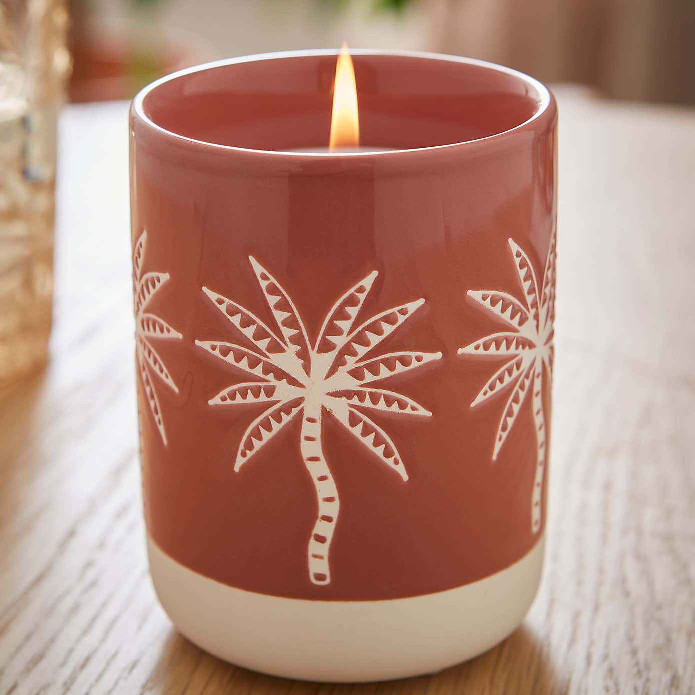 Golden Sand Palm Tree Candle