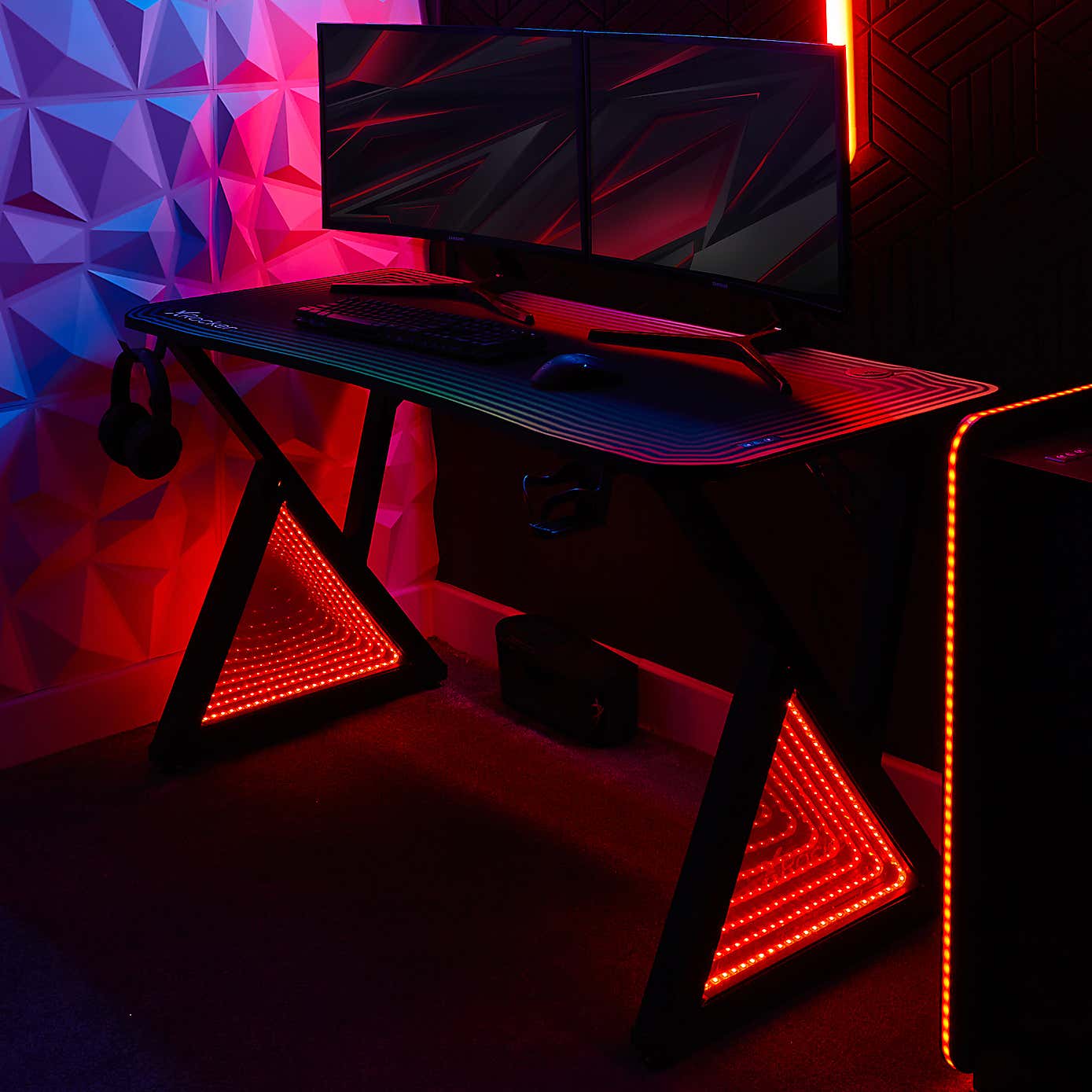 X Rocker Infinity LED Sync Gaming Desk