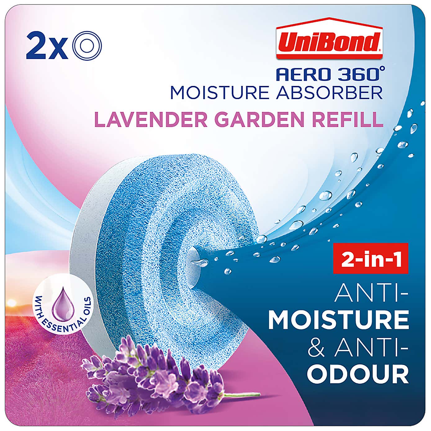 UniBond Aero 360 Lavender Refills x2