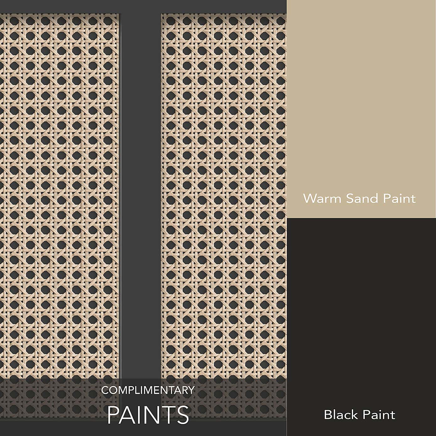 Cane Panel Panelling Wallpaper