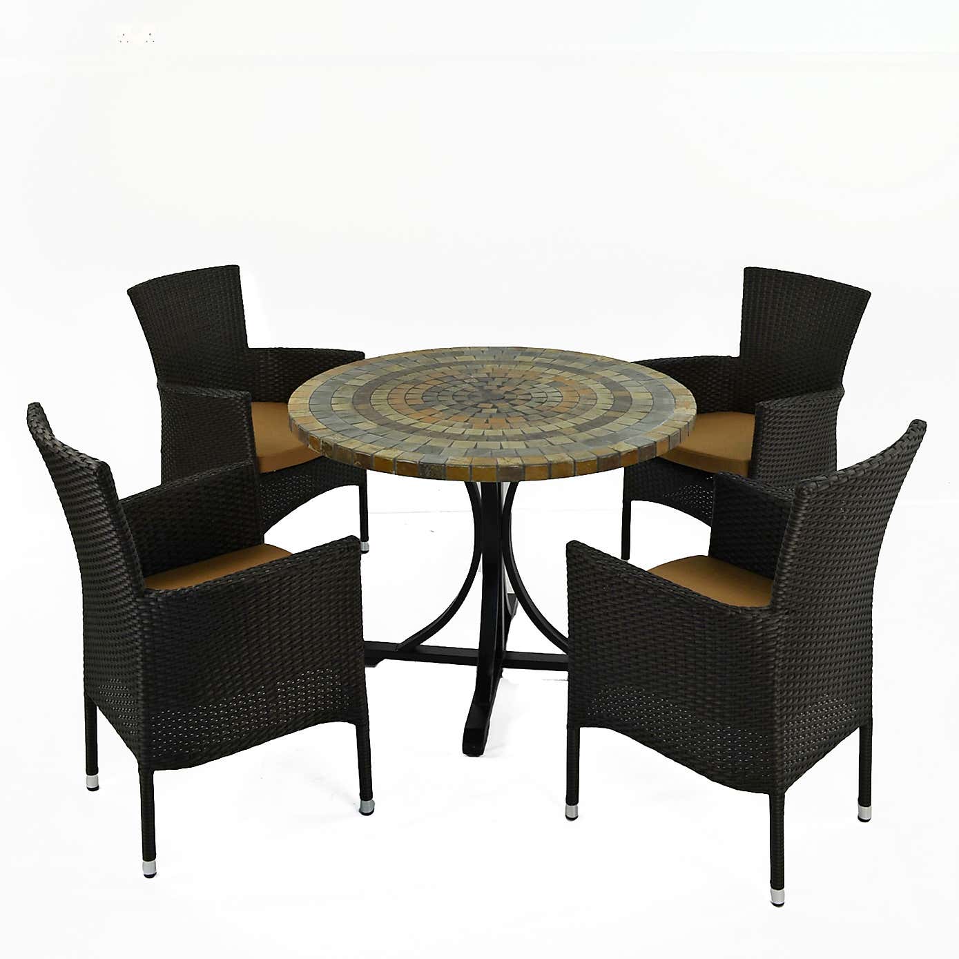 Byron Manor Monterey Stockholm Black 4 Seat Dining Set