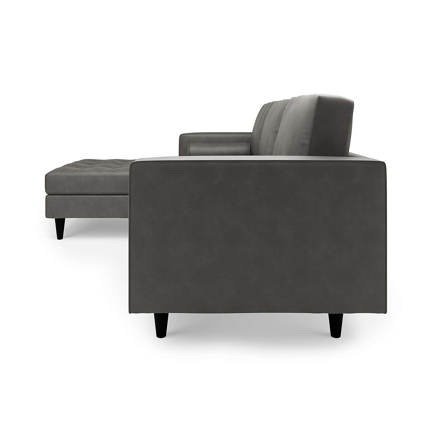 Zoe Faux Leather Left Hand Corner Sofa