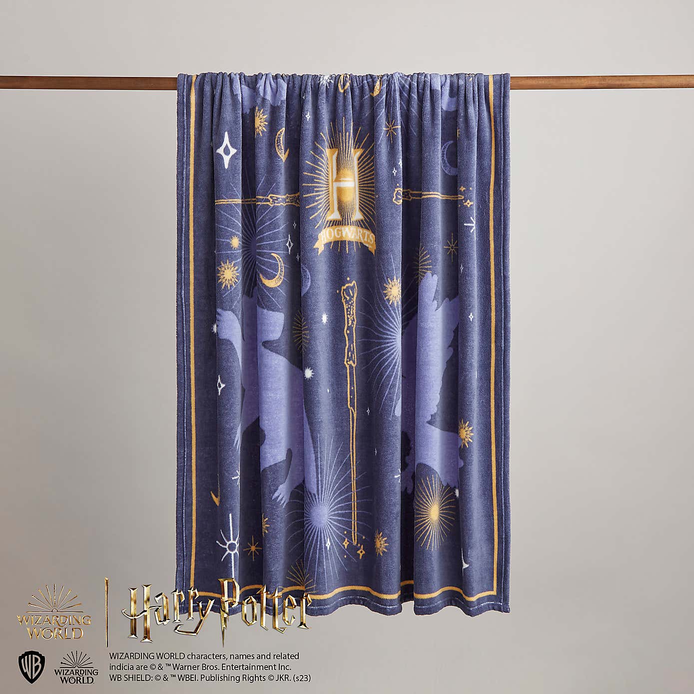 Harry Potter Hogwarts Navy Fleece Blanket