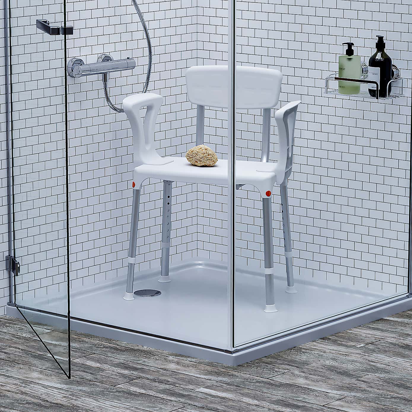 White Inclusive Shower Chair