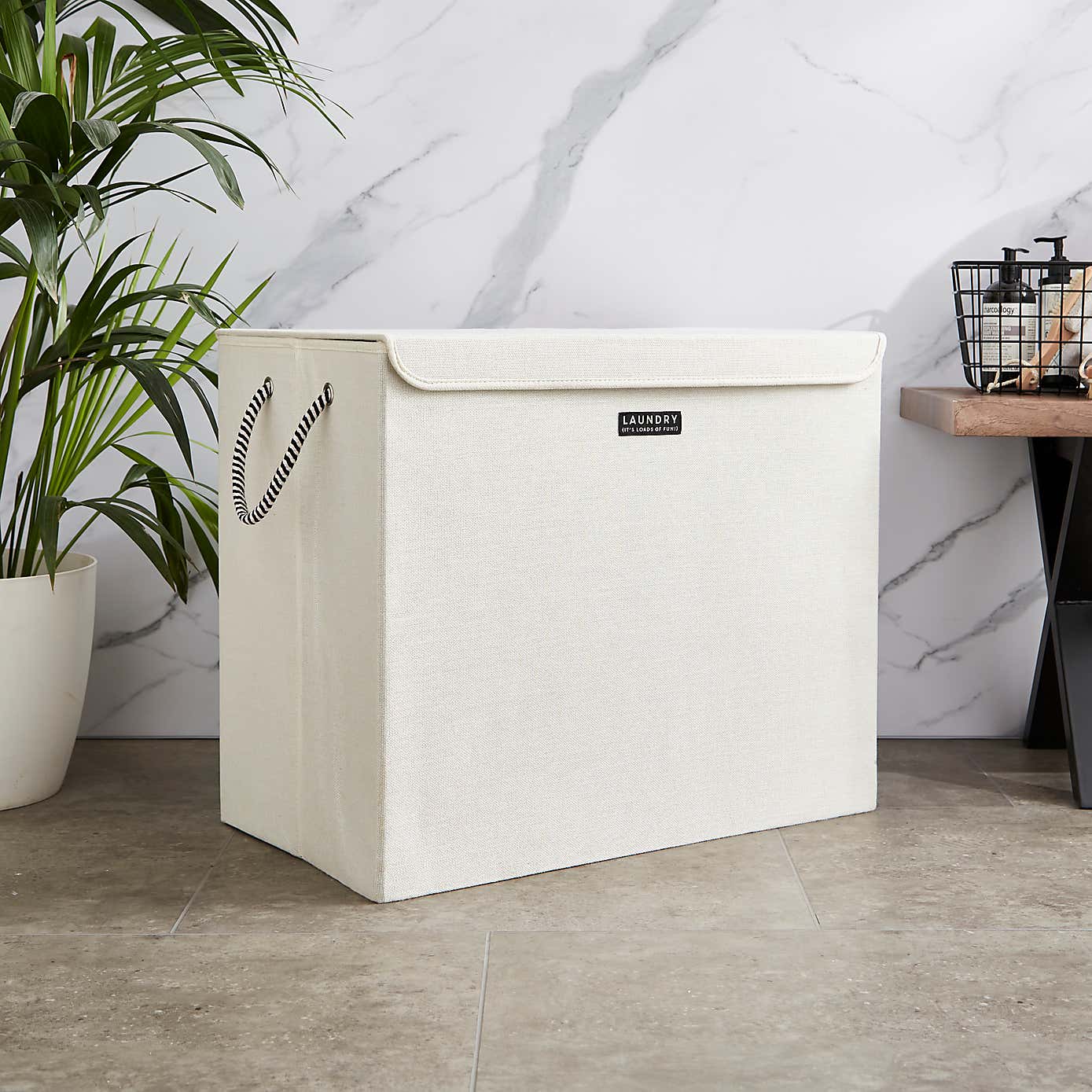 Industrial Triple Compartment Foldable Laundry Hamper