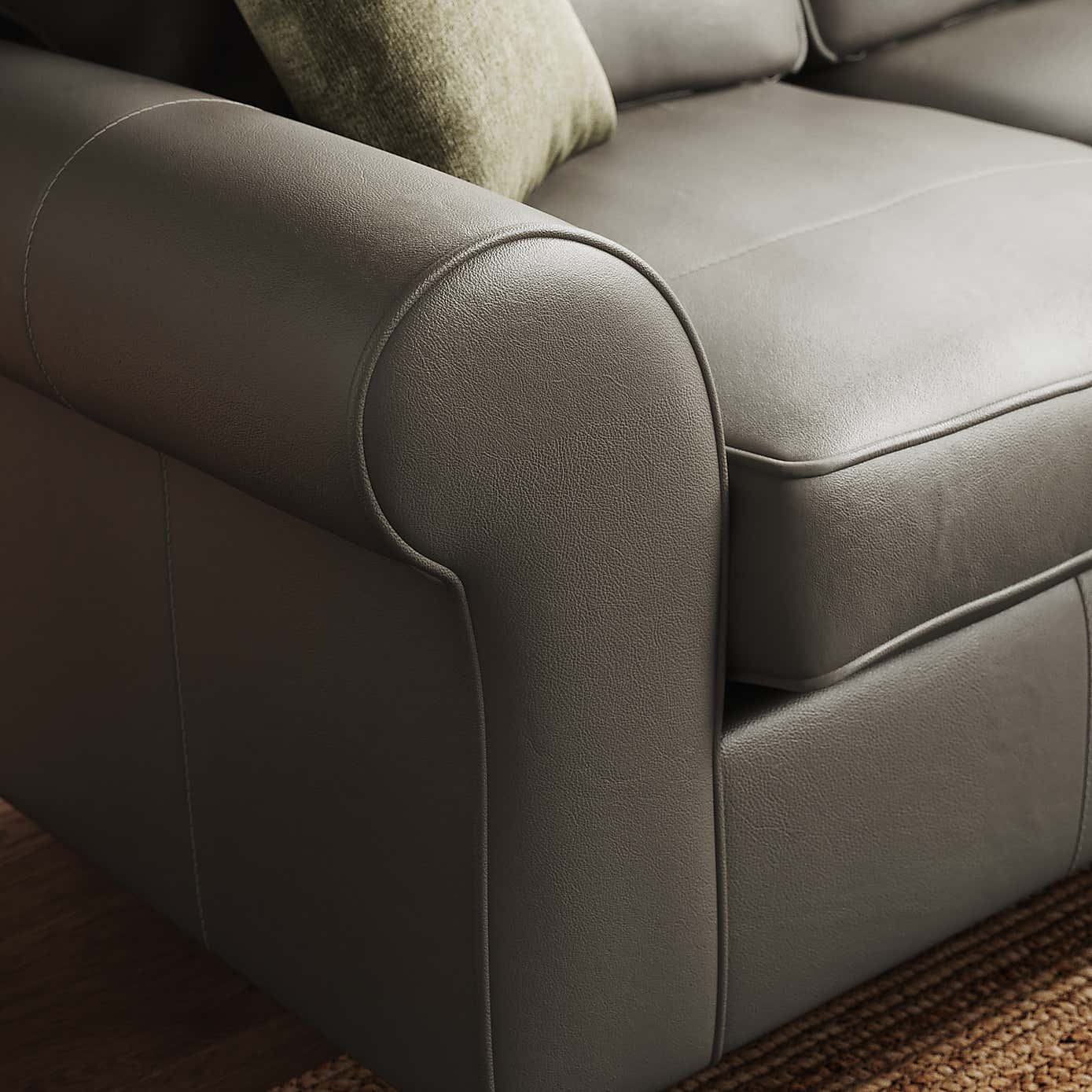 Flori Classic Leather 2 Seater Sofa