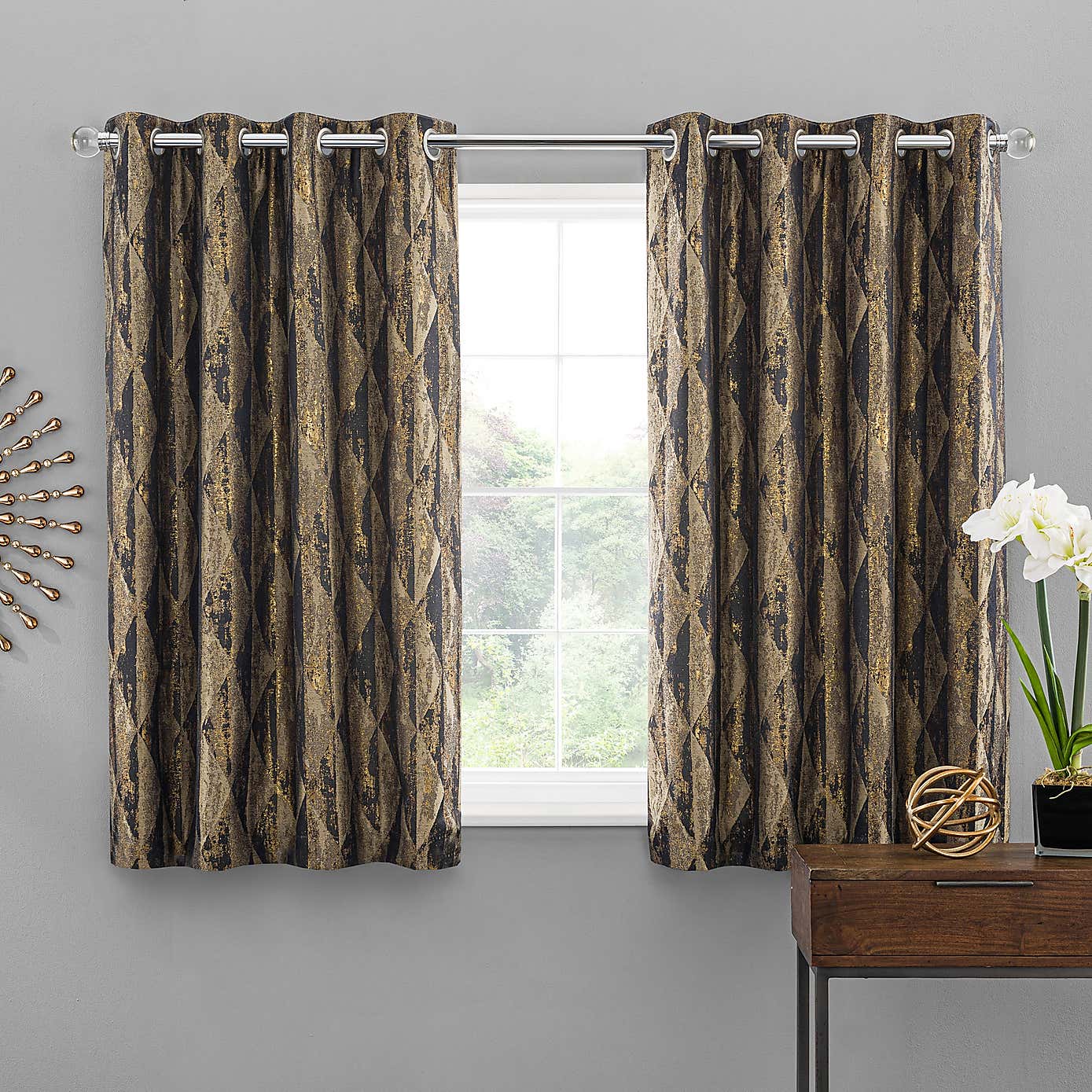 Luxor Metallic Eyelet Curtains