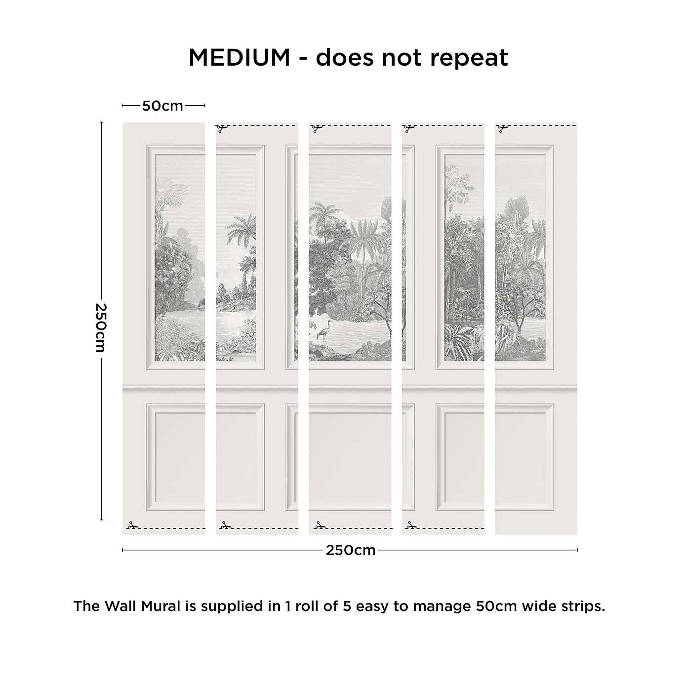 Vintage Tropical Pannelled Wall Mural