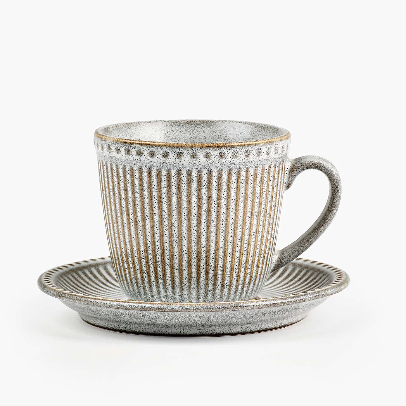 Steeple Embossed Cup & Saucer