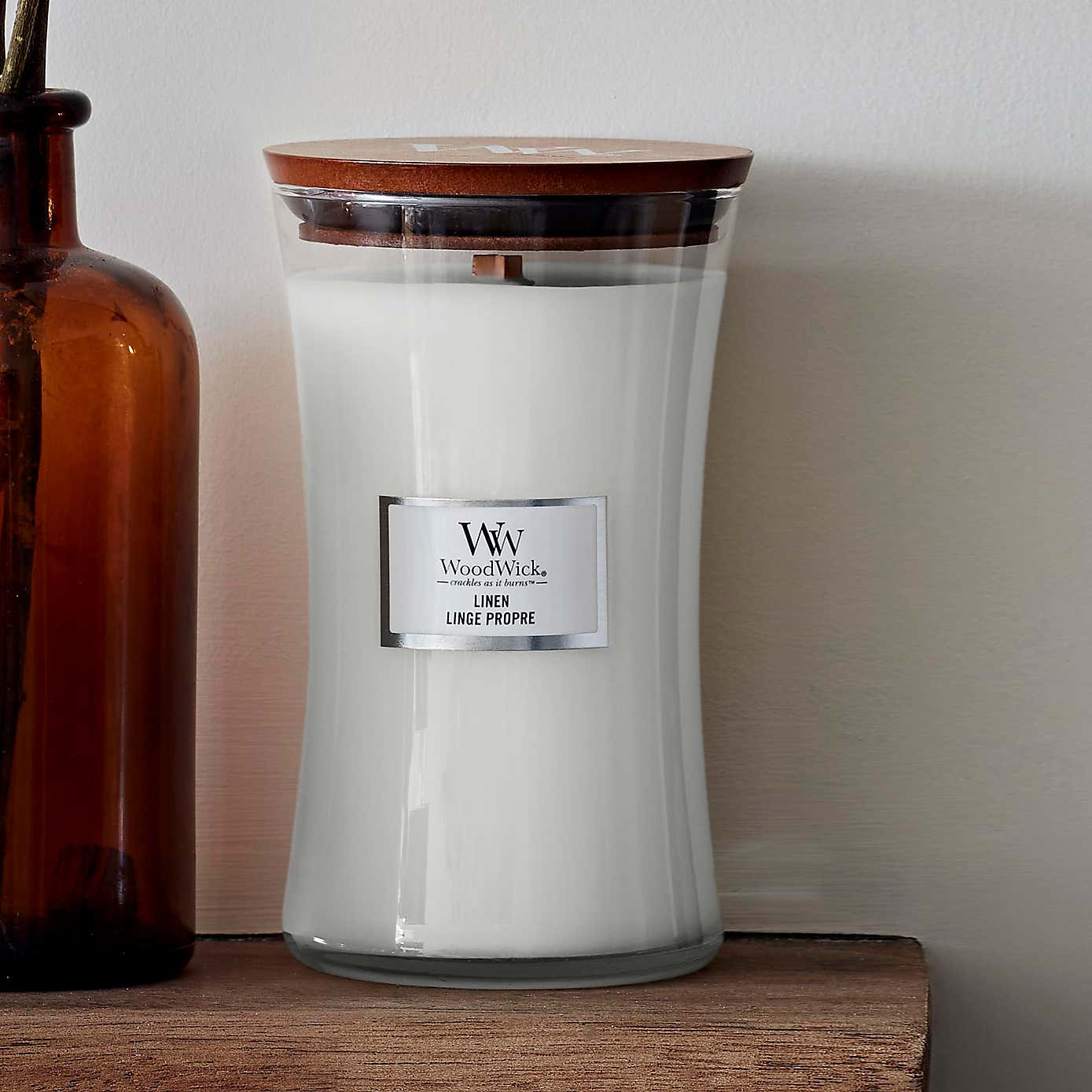 Woodwick Linen Large Hourglass Candle