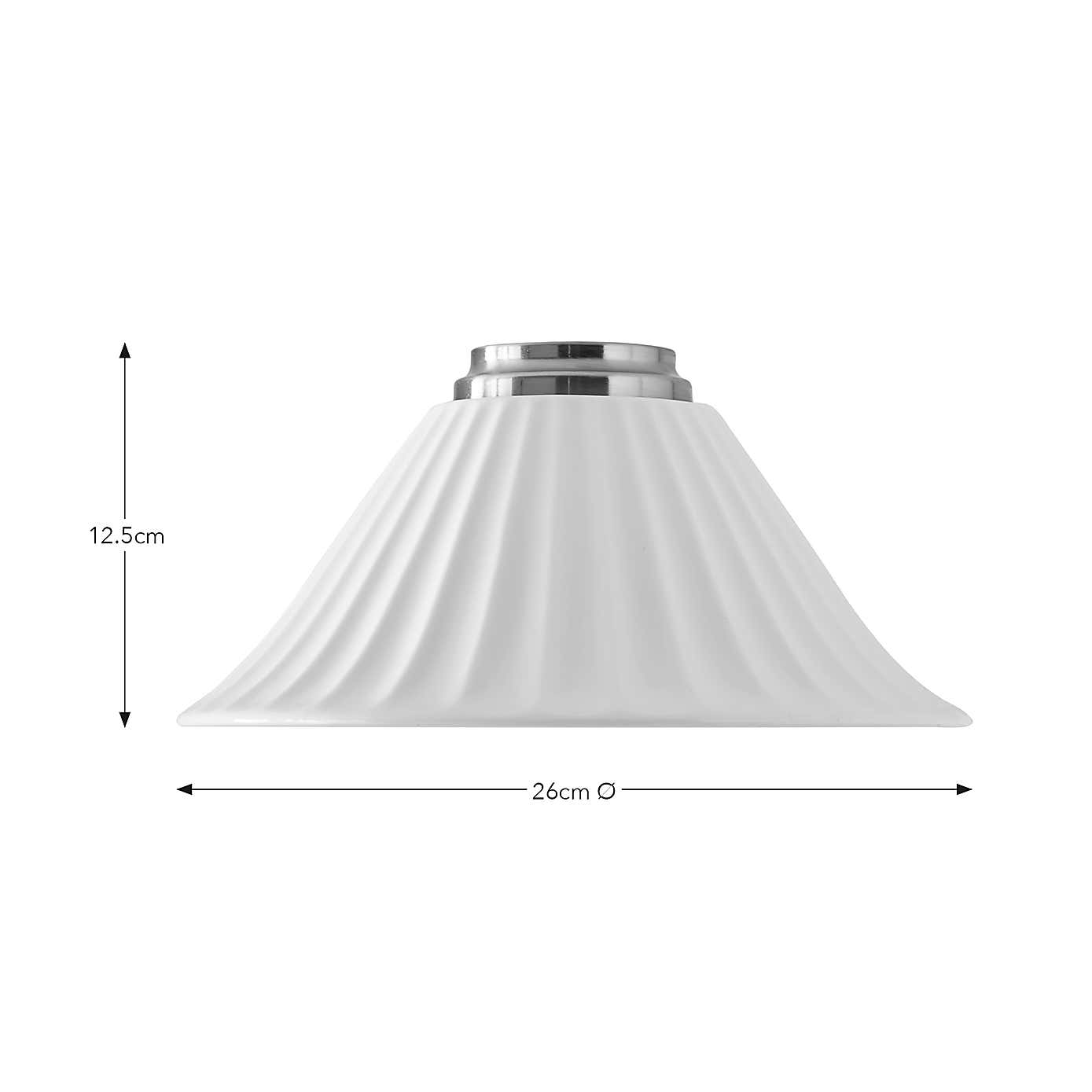 Lilbourne Ribbed Ceramic Easy Fit Pendant Shade