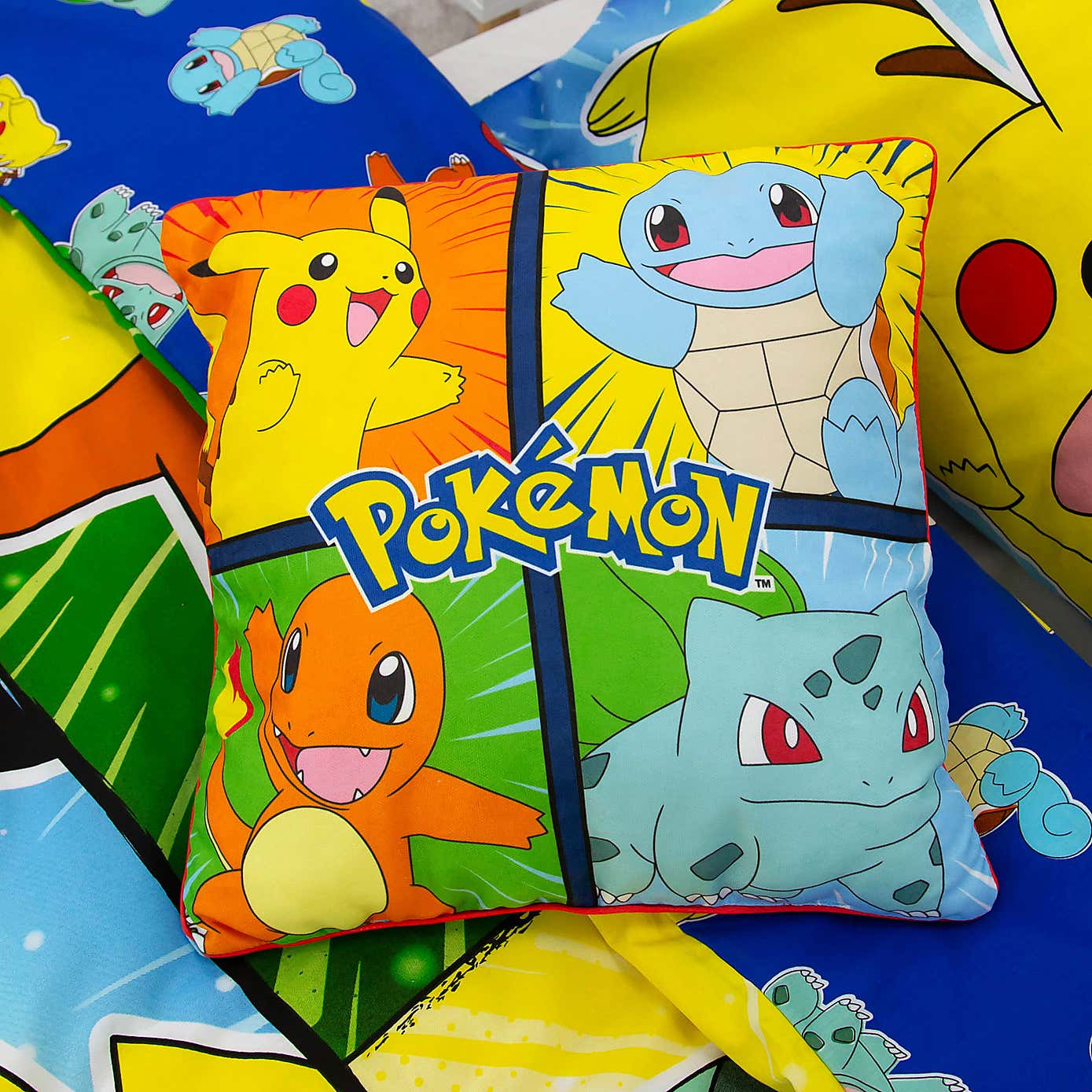 Pokemon Retro Reversible Square Cushion